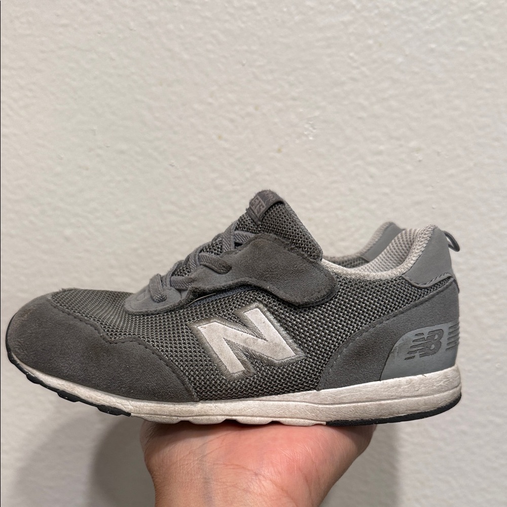New Balance Kids Charcoal Gray Sneakers